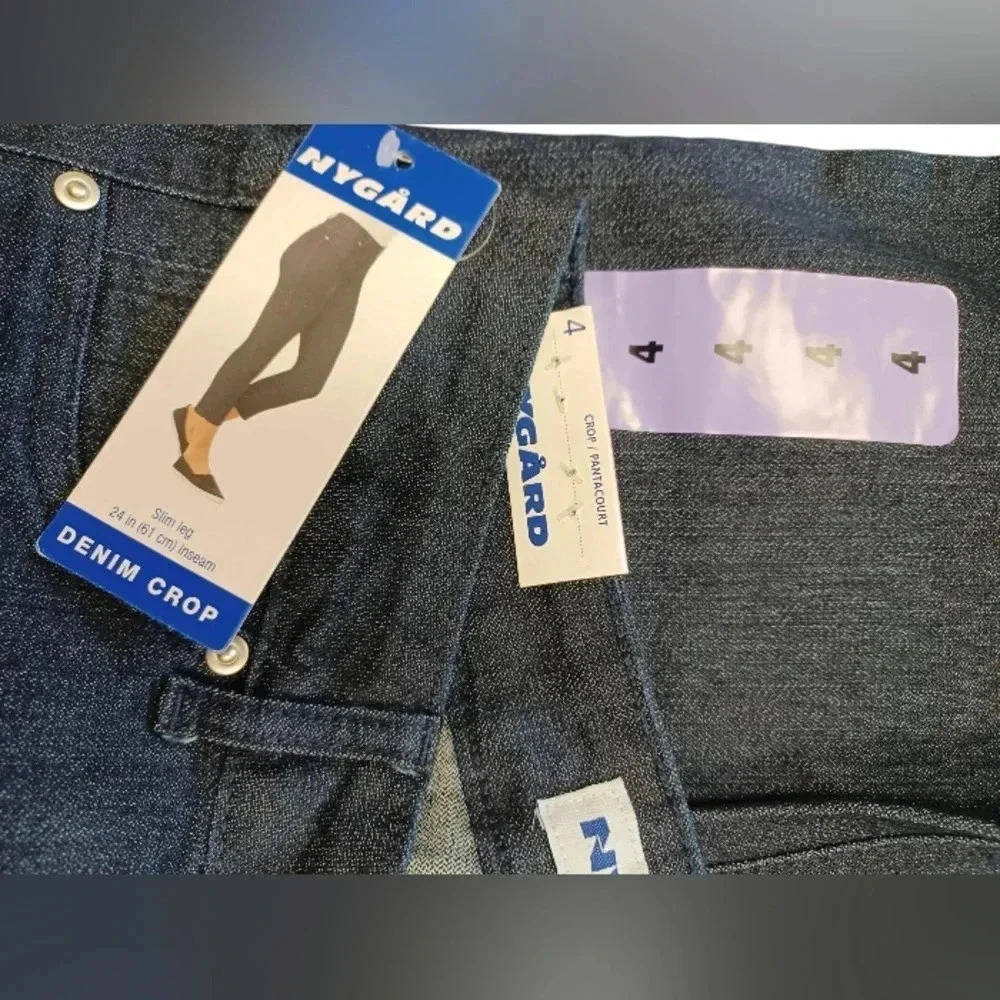 Nygard  NWT Dark Wash Denim Crop Skinny Jeans Size 4 - Picture 5 of 6
